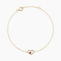 Marc Orian Bracelets Or|Bracelets Chaînes > Bracelet Bengta Or Jaune Rubis Diamant