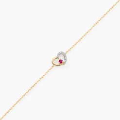 Marc Orian Bracelets Or|Bracelets Chaînes > Bracelet Bengta Or Jaune Rubis Diamant