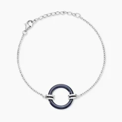 Marc Orian Bracelets|Bijoux Fantaisie > Bracelet Bertillianne Argent Blanc Céramique Et Oxyde De Zirconium