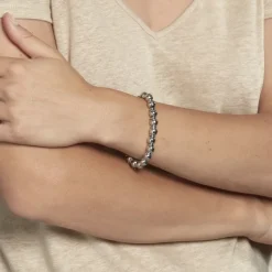 Bracelet Bilou Acier Blanc