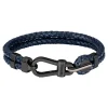 Bracelet Boss Ares Prime Cuir De Veau Bleu