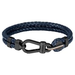 Bracelet Boss Ares Prime Cuir De Veau Bleu
