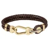 Bracelet Boss Ares Prime Cuir De Veau Marron