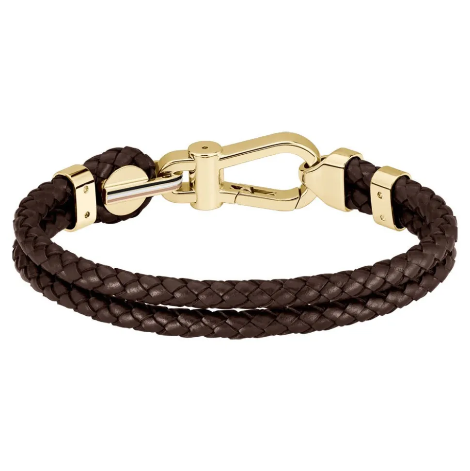 Bracelet Boss Ares Prime Cuir De Veau Marron