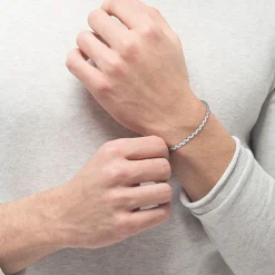 BOSS BIJOUX Bracelets Homme|Bracelets Acier Inoxydable > Bracelet Boss Evan Acier Blanc