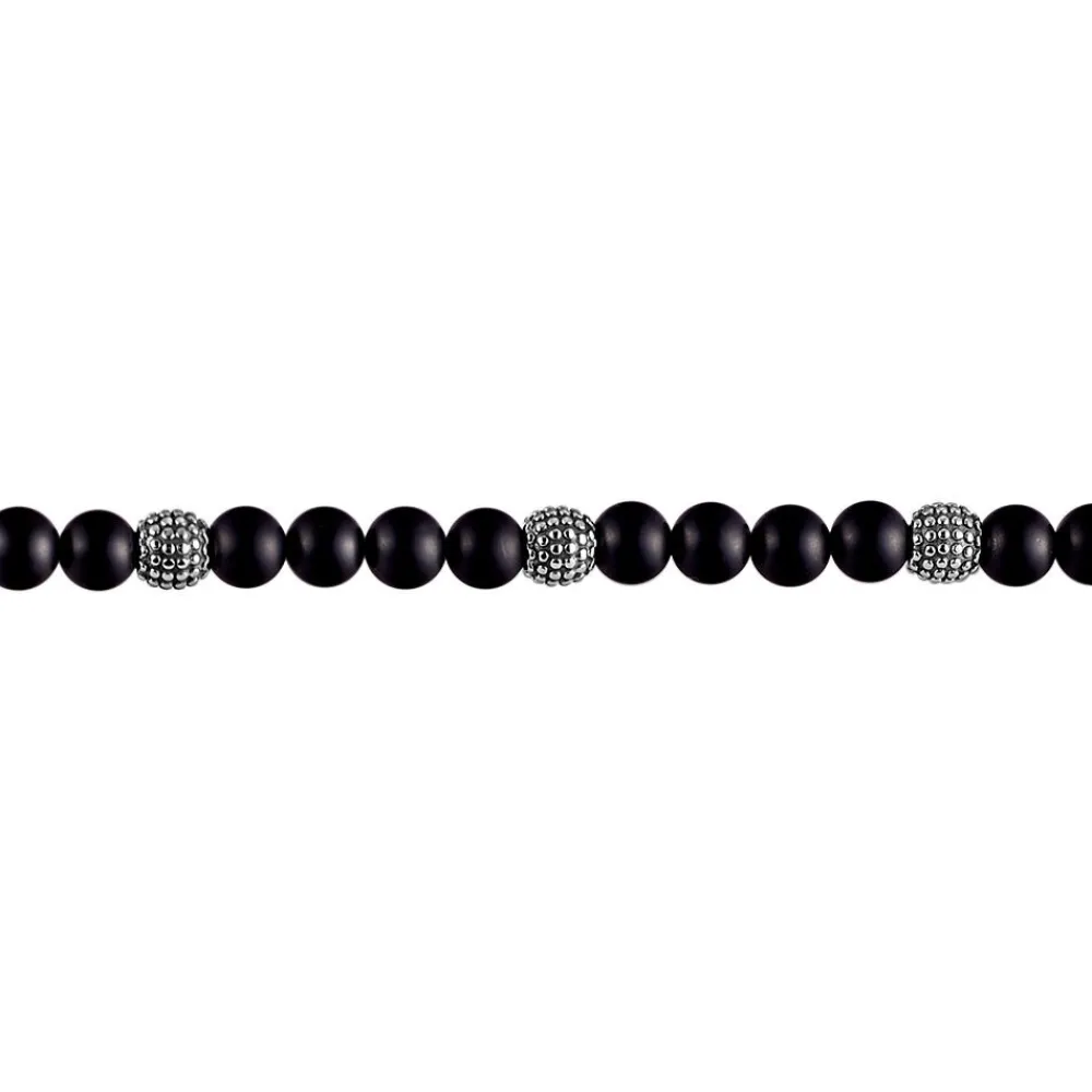 Marc Orian Bracelets Homme|Bracelets Acier Inoxydable > Bracelet Boules Acier Gris Laloun