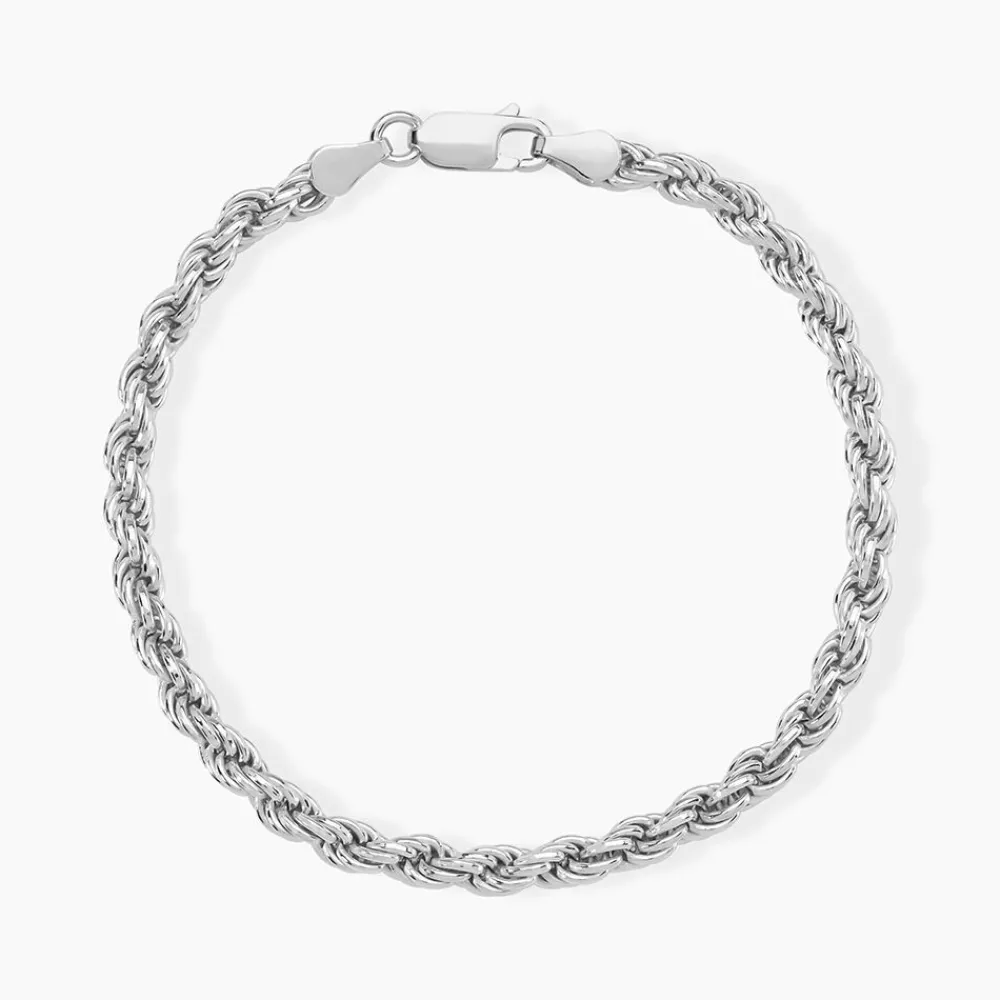 Marc Orian Bracelets|Idées Cadeaux Femme > Bracelet Cacilda Maille Corde Argent Blanc