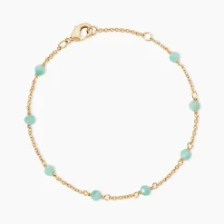 Bracelet Calliope Plaqué Or Doré Amazonite