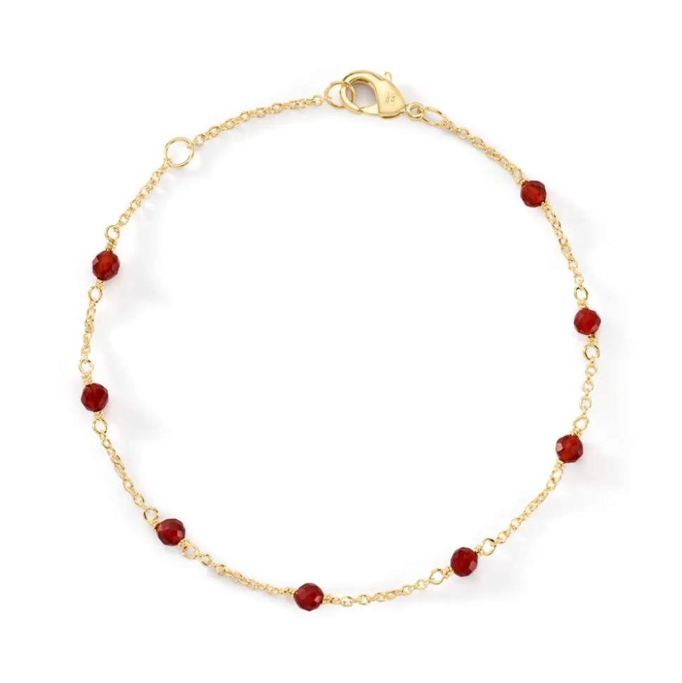 Bracelet Calliope Plaqué Or Doré Agate