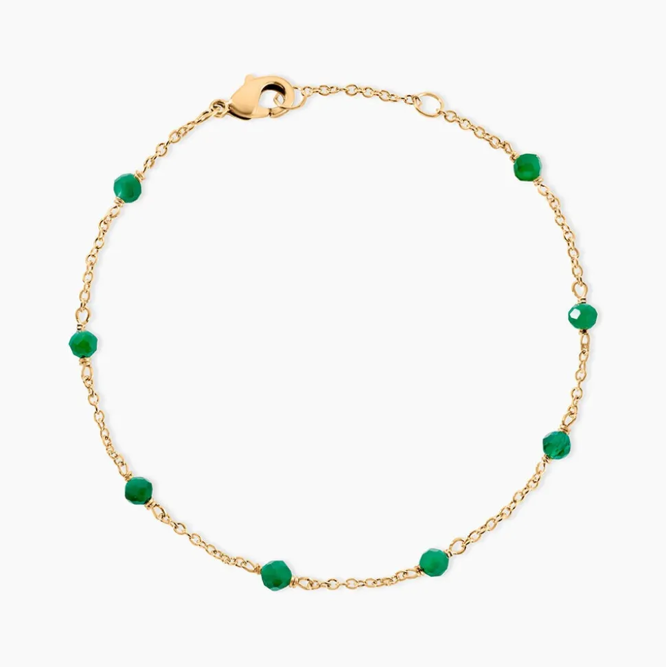 Bracelet Calliope Plaqué Or Doré Agate
