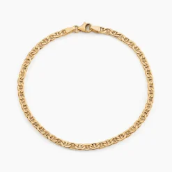 Marc Orian Bracelets Or|Bracelets Homme > Bracelet Capucin Or Jaune Maille Marine Plate