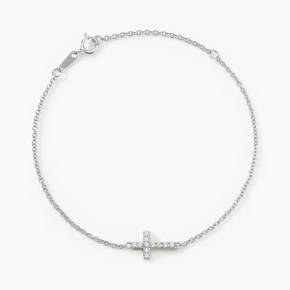 Marc Orian Bijoux Zirconium|Bracelets Fantaisie > Bracelet Carlie Argent Blanc Oxyde De Zirconium
