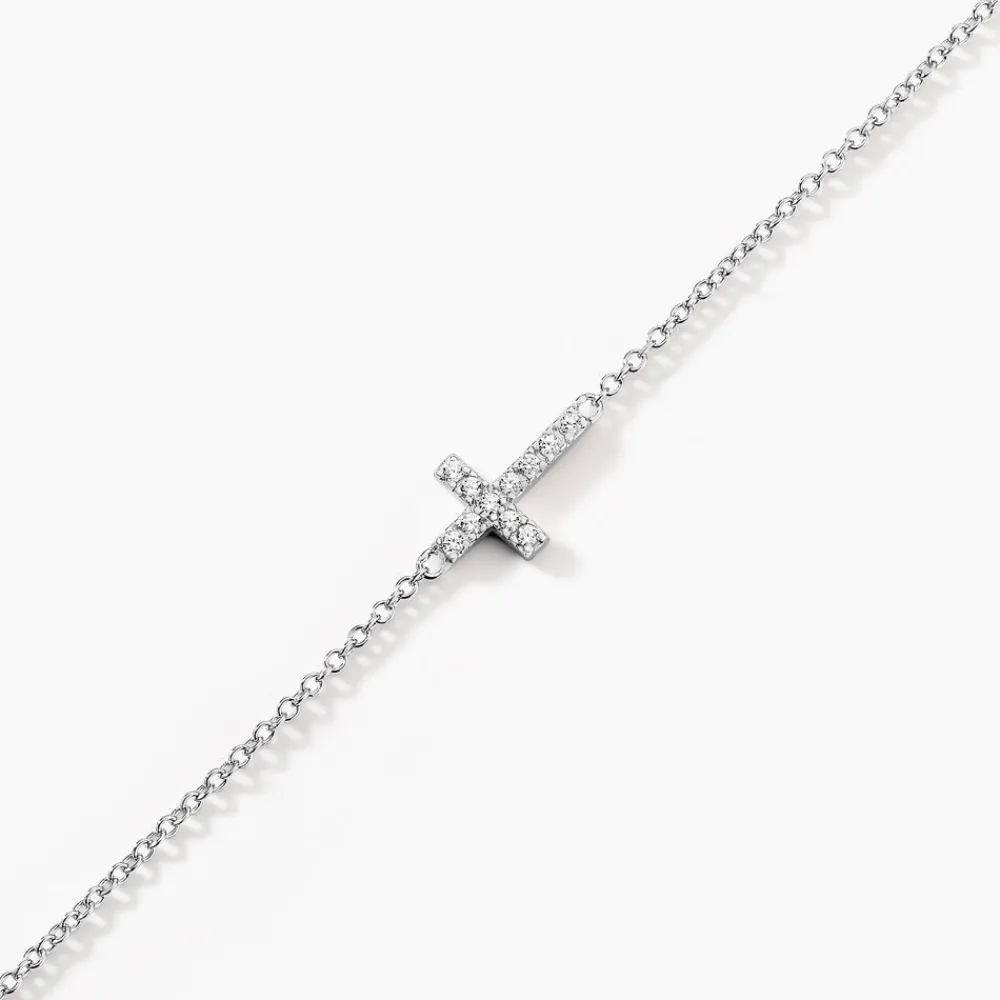 Marc Orian Bijoux Zirconium|Bracelets Fantaisie > Bracelet Carlie Argent Blanc Oxyde De Zirconium