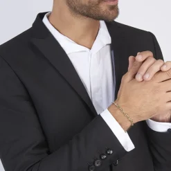 Marc Orian Bracelets Or|Bracelets Homme > Bracelet Carlo Or Bicolore Maille Marine Ronde