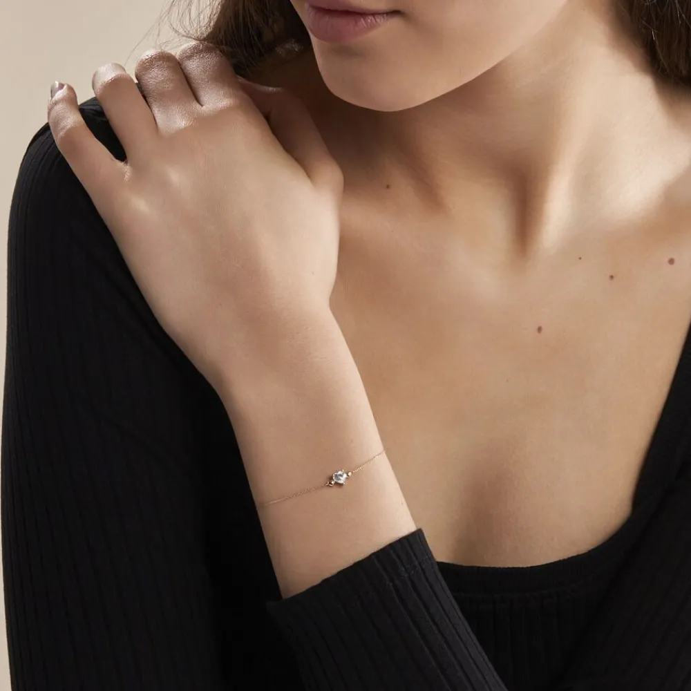 Marc Orian Bracelets Or|Bijoux Zirconium > Bracelet Chaim Or Jaune Oxyde