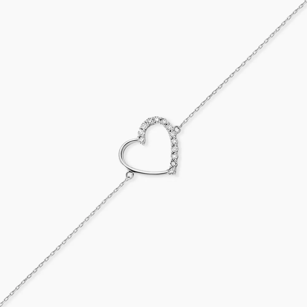 Marc Orian Bracelets Or|Bracelets Chaînes > Bracelet Chlora Or Blanc Diamant