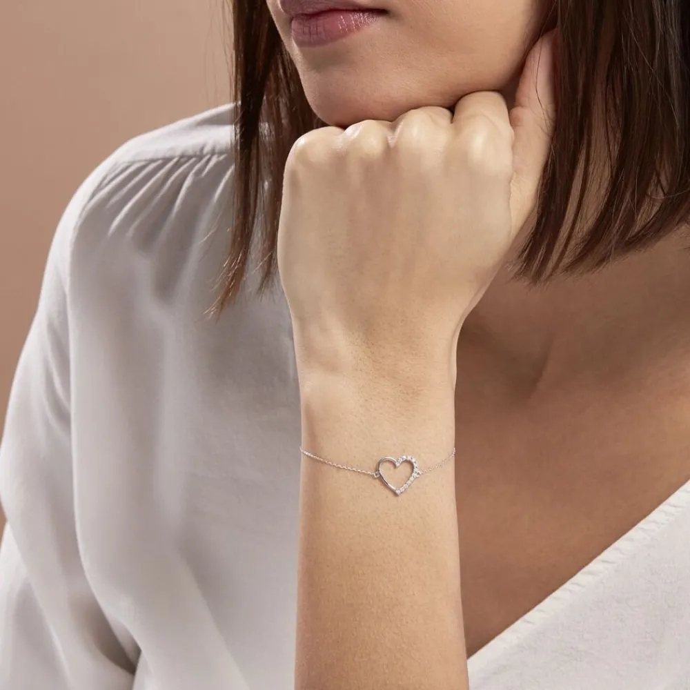 Marc Orian Bracelets Or|Bracelets Chaînes > Bracelet Chlora Or Blanc Diamant