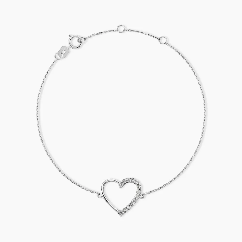Marc Orian Bracelets Or|Bracelets Chaînes > Bracelet Chlora Or Blanc Diamant