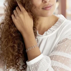Bracelet Cleofee Argent Blanc