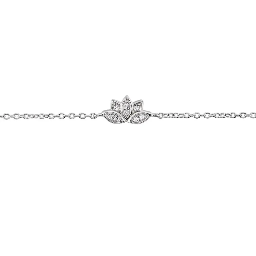 Bracelet Coeur Gravable Or Blanc