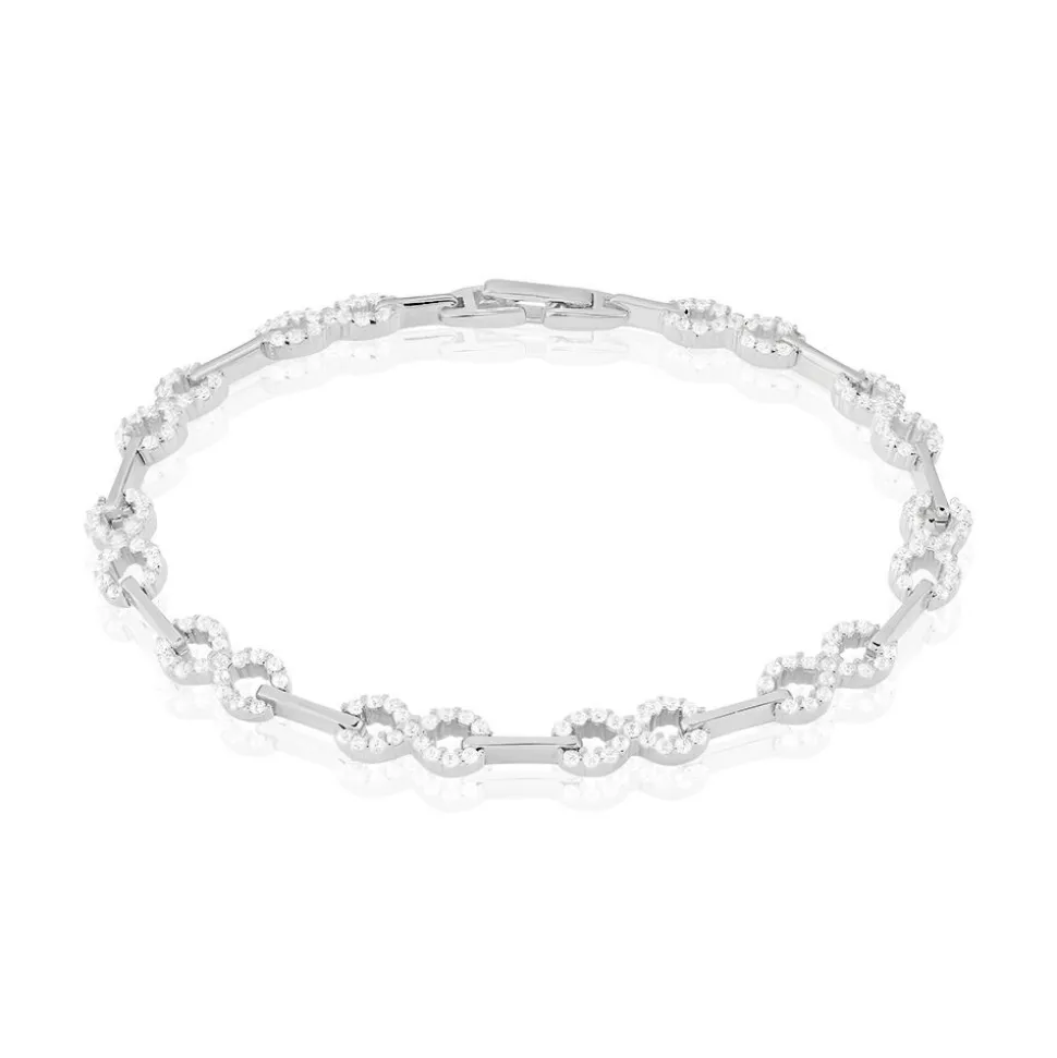 Bracelet Coline Argent Blanc Oxyde De Zirconium
