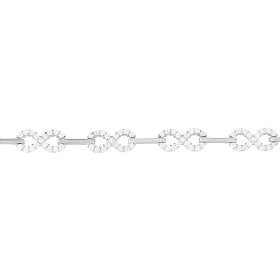 Bracelet Coline Argent Blanc Oxyde De Zirconium