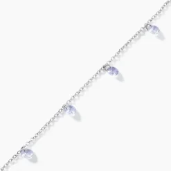 Bracelet Collie Argent Blanc Oxyde De Zirconium