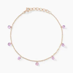 Bracelet Collie Argent Rose Oxyde De Zirconium