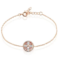 Bracelet Collin Argent Rose Oxyde De Zirconium