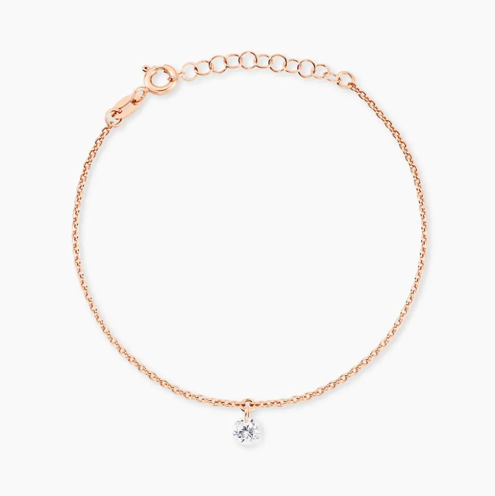 Bracelet Constantin Argent Rose Oxyde De Zirconium