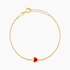 Marc Orian Bracelets Or|Bracelets Enfants > Bracelet Coralie Coeur Or Jaune