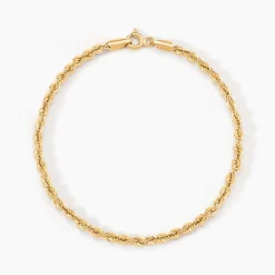Bracelet Cordelia Maille Corde Or Jaune