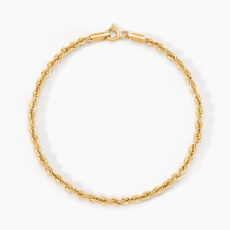 Bracelet Cordelia Maille Corde Or Jaune