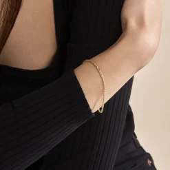 Bracelet Cordelia Maille Corde Or Jaune