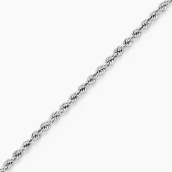 Bracelet Cordelia Maille Corde Or Blanc