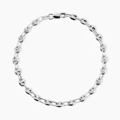 Bracelet Dami Maille Grain De Cafe Or Blanc