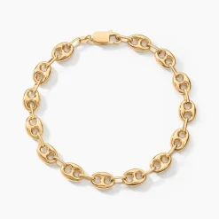 Bracelet Dami Maille Grain De Café Or Jaune
