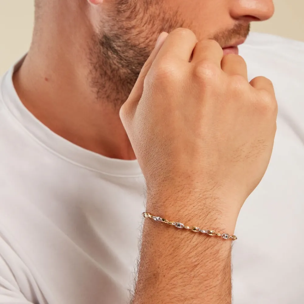 Marc Orian Bracelets Or|Bracelets Homme > Bracelet Dami Or Bicolore