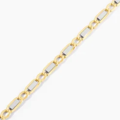 Marc Orian Bracelets Or|Bracelets Homme > Bracelet Danae Plaquette Or Bicolore