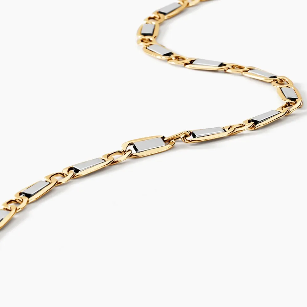 Marc Orian Bracelets Or|Bracelets Homme > Bracelet Danae Plaquette Or Bicolore
