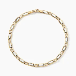 Marc Orian Bracelets Or|Bracelets Homme > Bracelet Danae Plaquette Or Bicolore