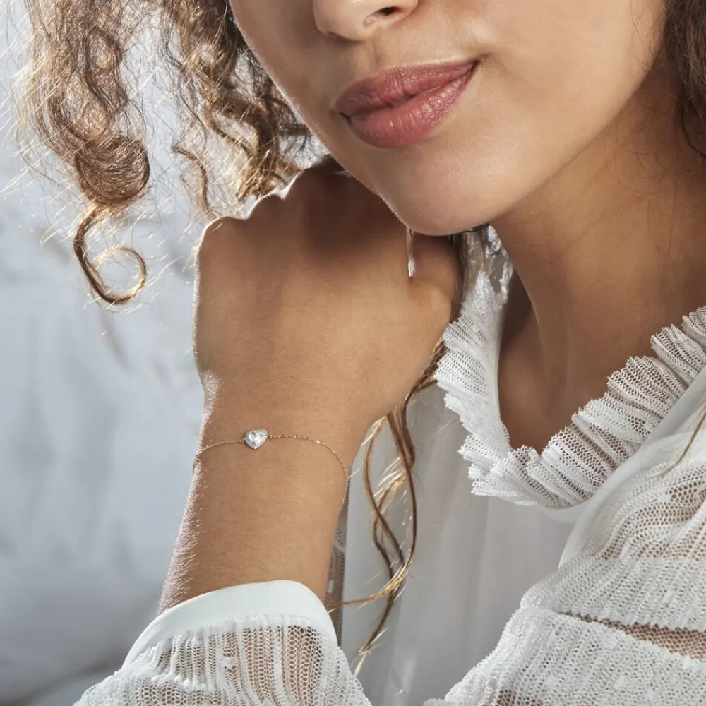 Marc Orian Bracelets Or|Bijoux Zirconium > Bracelet Dari Or Blanc Oxyde De Zirconium