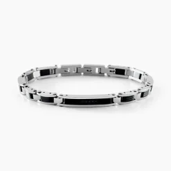 Marc Orian Bijoux Zirconium|Bracelets Homme > Bracelet Dax Acier Bicolore Oxyde De Zirconium