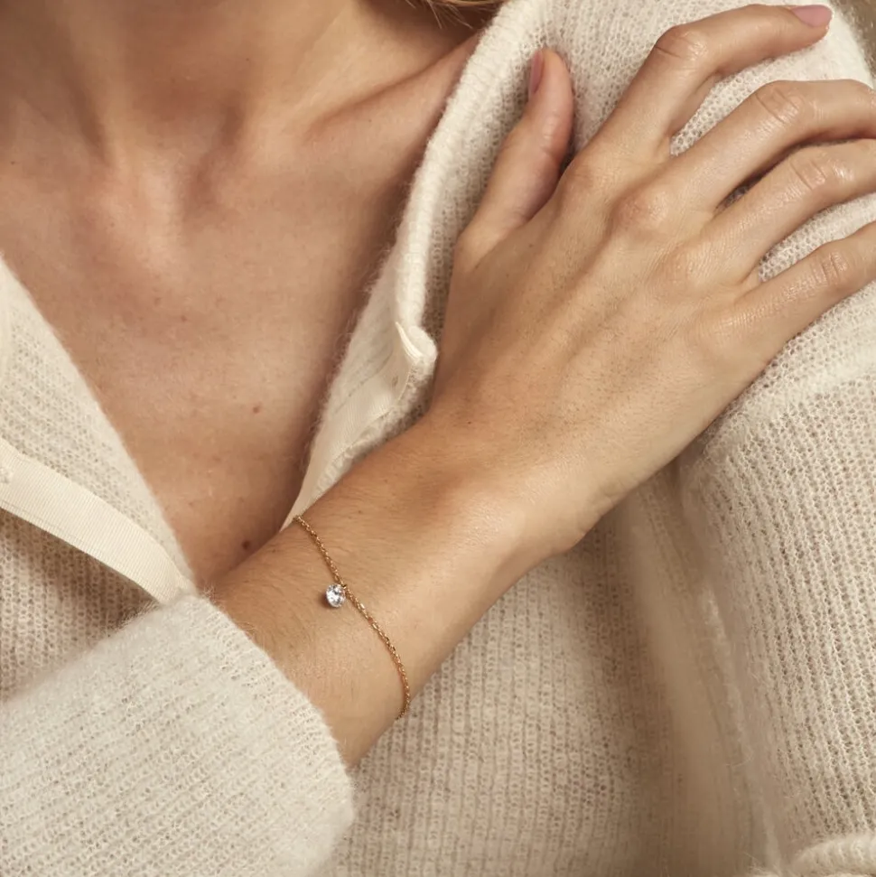 Bracelet Delma Plaqué Or Jaune Oxyde De Zirconium