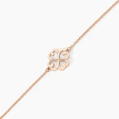 Marc Orian Bijoux Trèfle|Bracelets > Bracelet Delmira Argent Rose