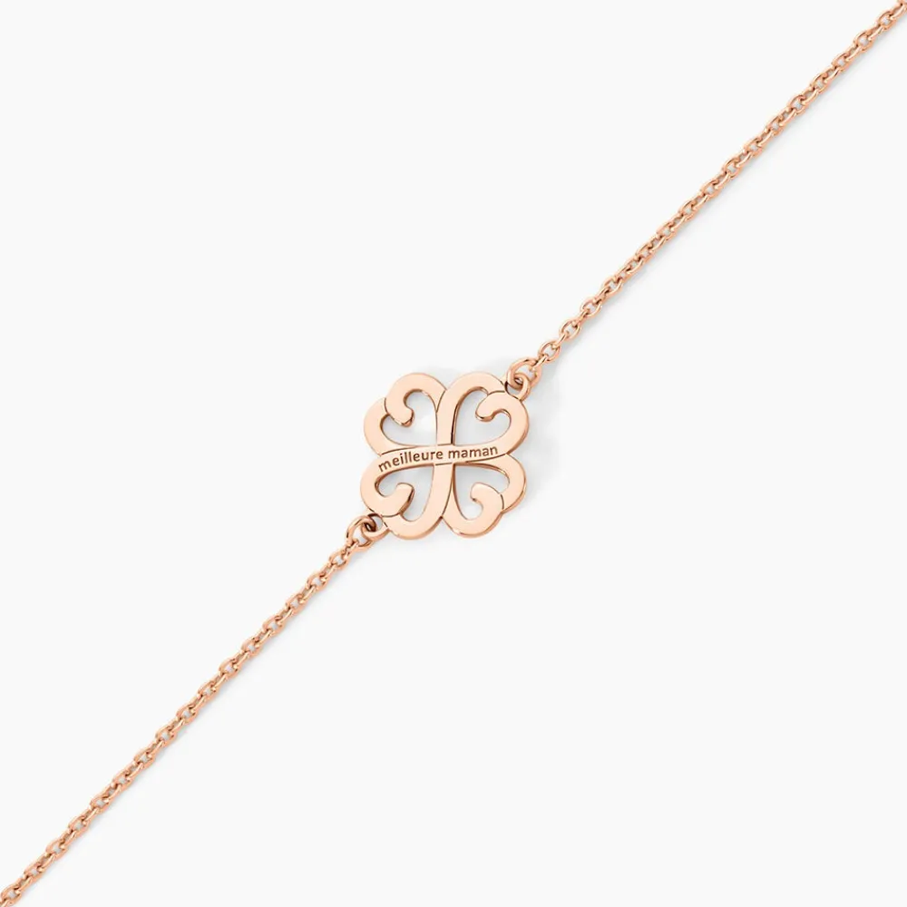 Marc Orian Bijoux Trèfle|Bracelets > Bracelet Delmira Argent Rose