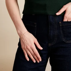 Marc Orian Bijoux Trèfle|Bracelets > Bracelet Delmira Argent Rose