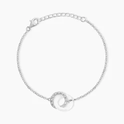 Marc Orian Bracelets|Bijoux Fantaisie > Bracelet Dina Argent Blanc Céramique Et Oxyde De Zirconium argent blanc céramique blanche