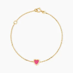 Bracelet Dulcie Coeur Or Jaune Nacre