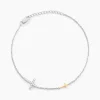Bracelet Edline Or Jaune Argent Blanc Oxyde De Zirconium
